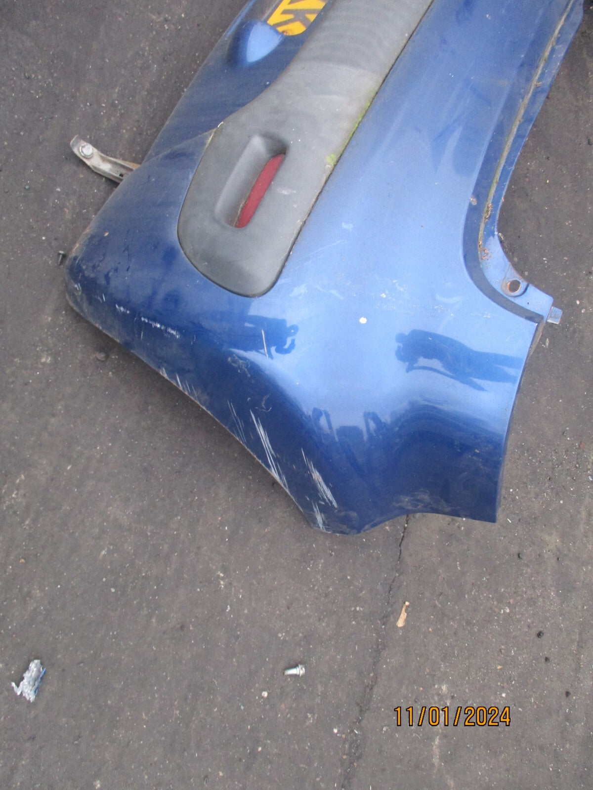 CITROEN C1  2007 3 DOOR REAR COMPLETE BUMPER BLUE