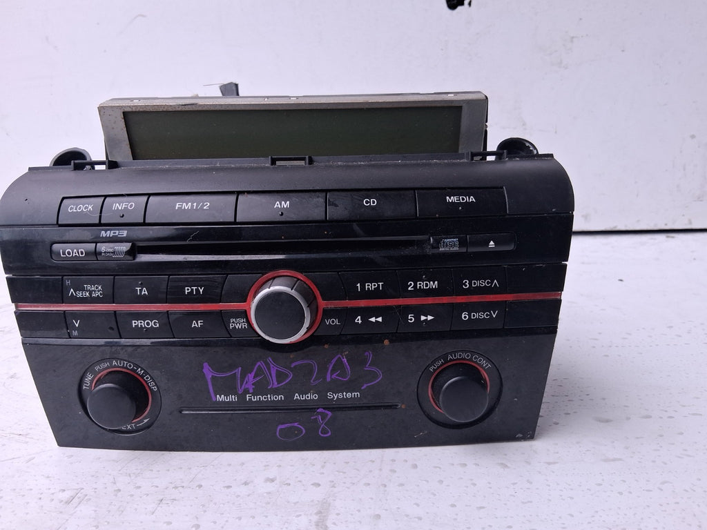 MAZDA 3 2008 RADIO CD PLAYER HEAD UNIT BS4S66ARX
