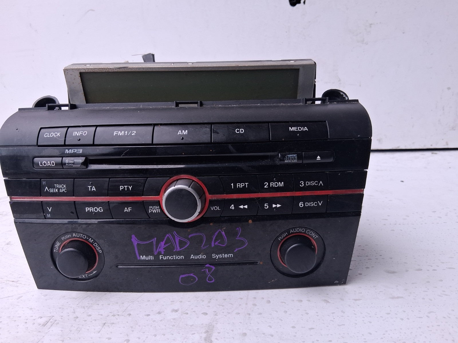 MAZDA 3 2008 RADIO CD PLAYER HEAD UNIT BS4S66ARX