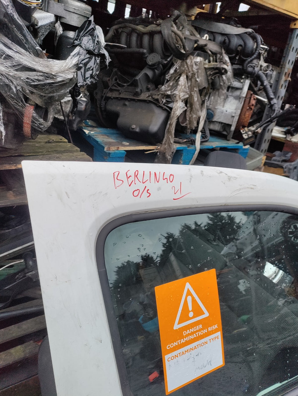 CITROEN BERLINGO PARTNER MK3 K9 2021 OSF DRIVER SIDE FRONT BARE DOOR WHITE