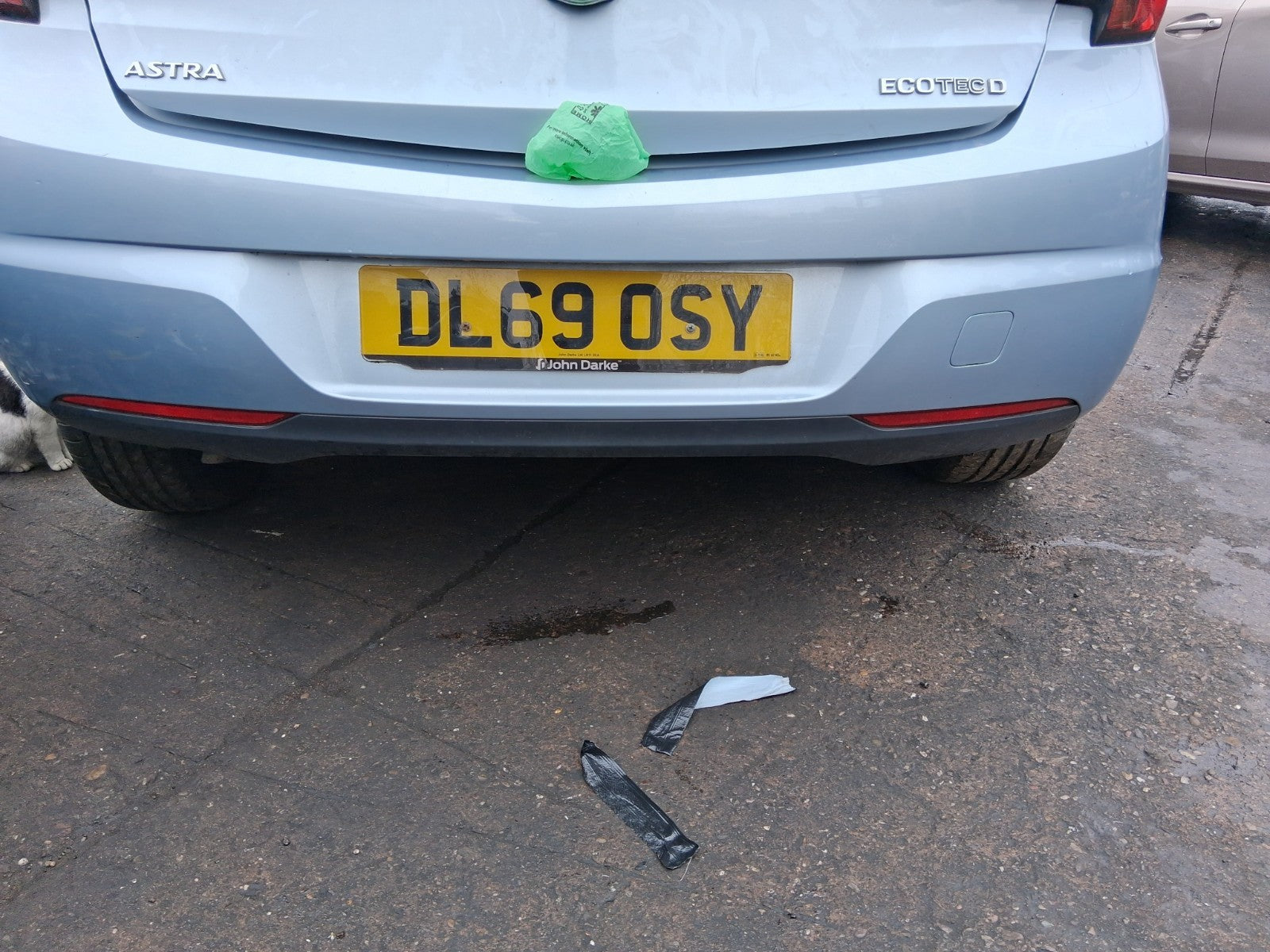 2019 VAUXHALL ASTRA K REAR COMPLETE BUMPER MAGNETIC SILVER METALLIC Z189