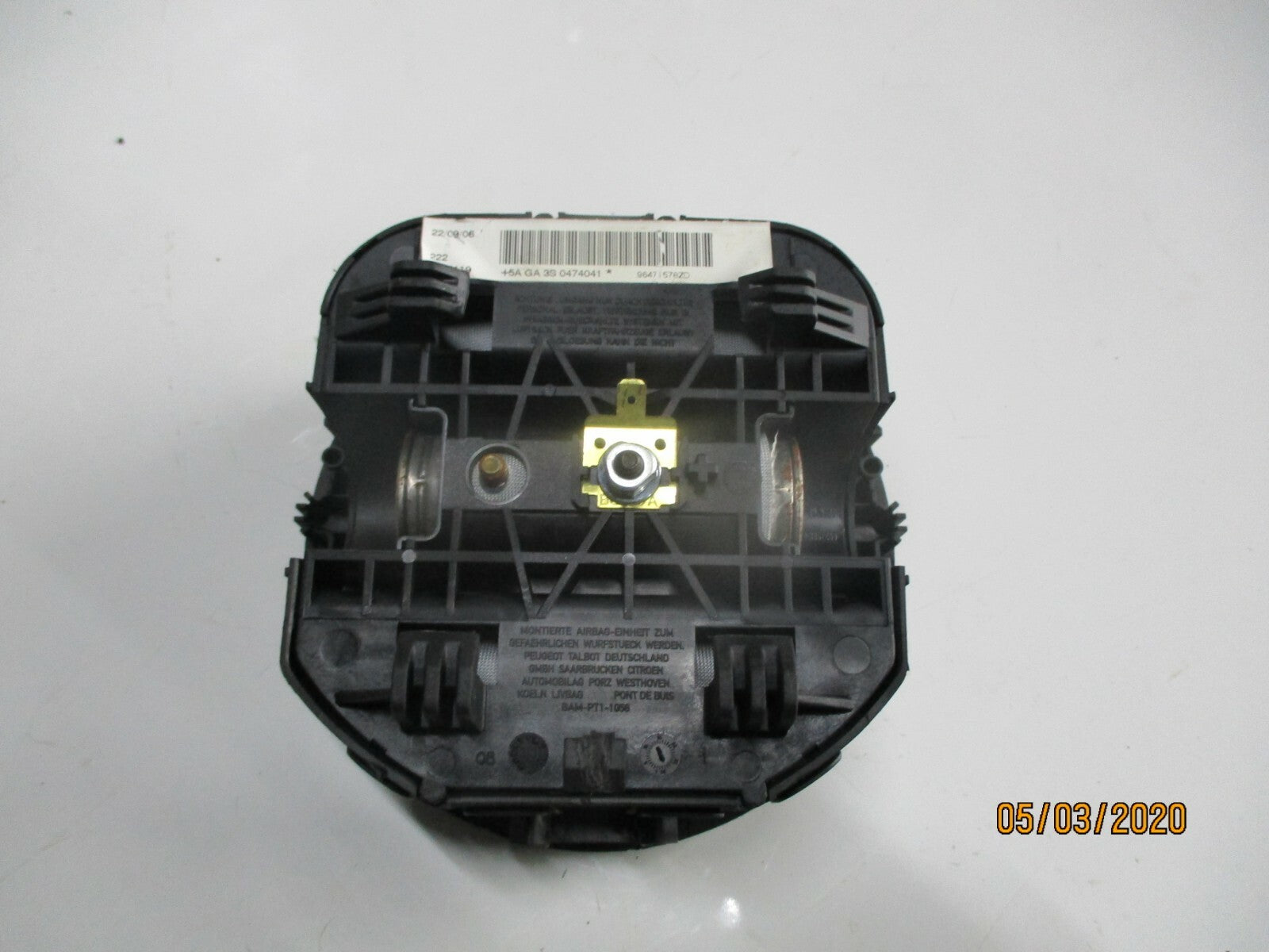 CITROEN C4 COUPE 2007 STEERING DRIVING WHEEL AIRBAG AIR BAG UNIT 96471578ZD