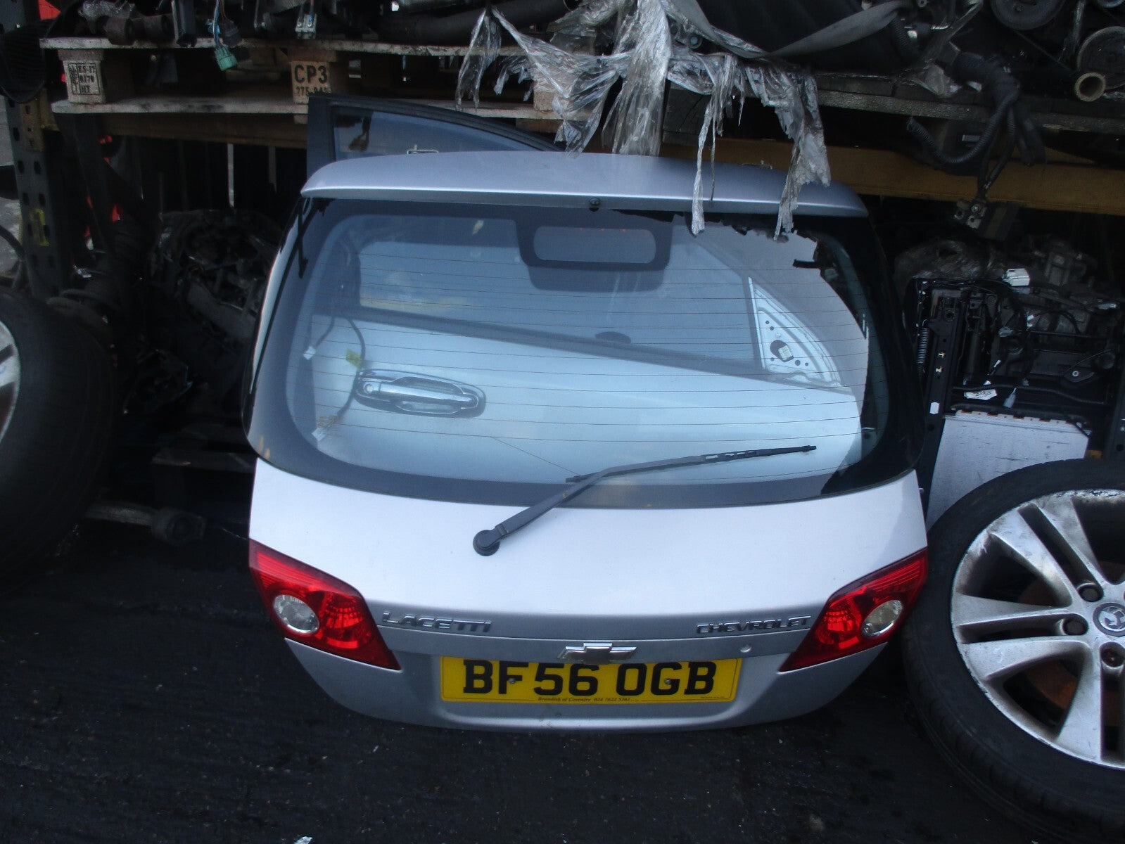 CHEVROLET LACETTI 2006 HATCHBACK REAR COMPLETE TAILGATE BOOTLID SILVER