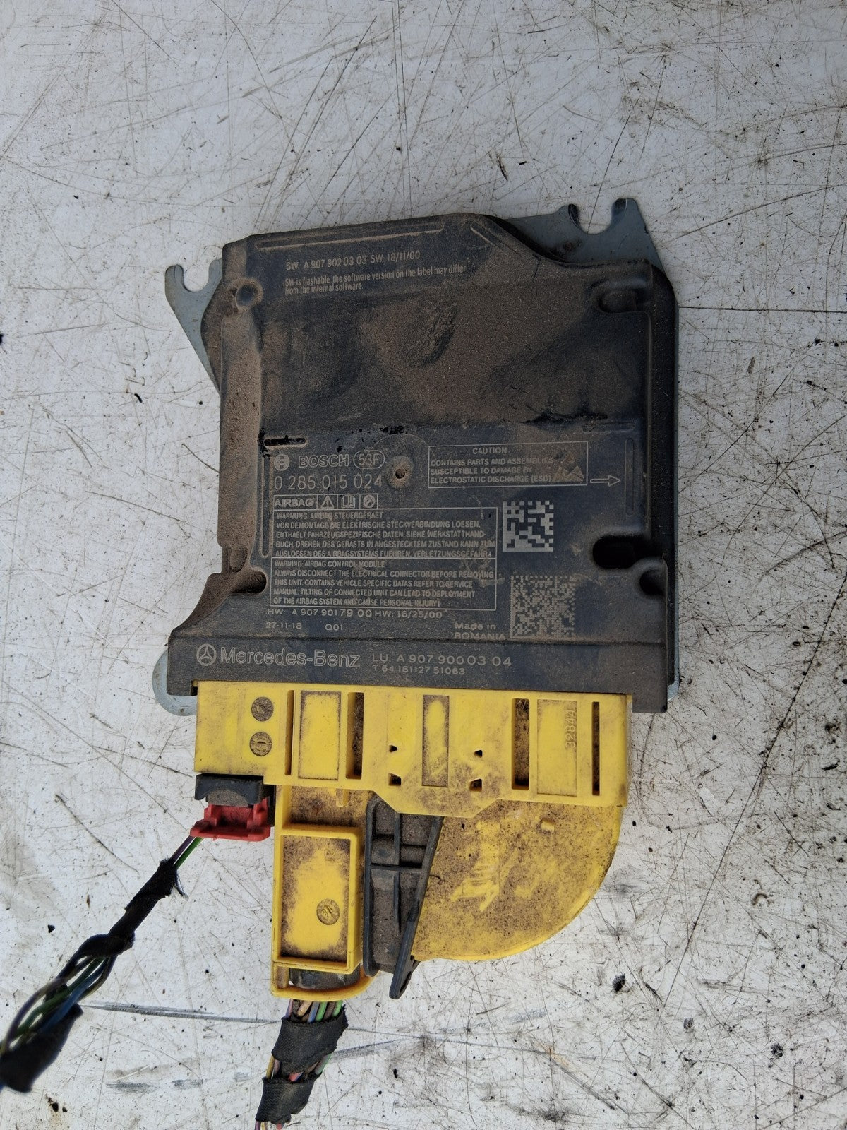 2021 MERCEDES BENZ SPRINTER W907 ECU AIRBAG MODULE SENSOR A9079000304
