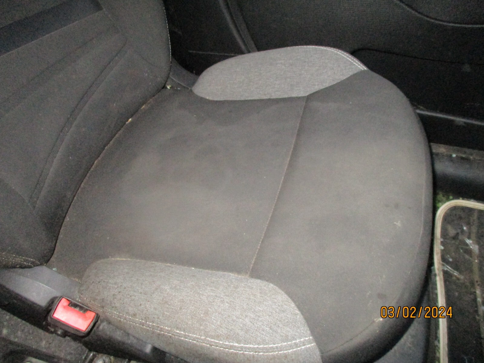 FIAT PANDA 319 MK3 2017 NSF PASSENGER SIDE FRONT COMPLETE SEAT FABRIC GREY