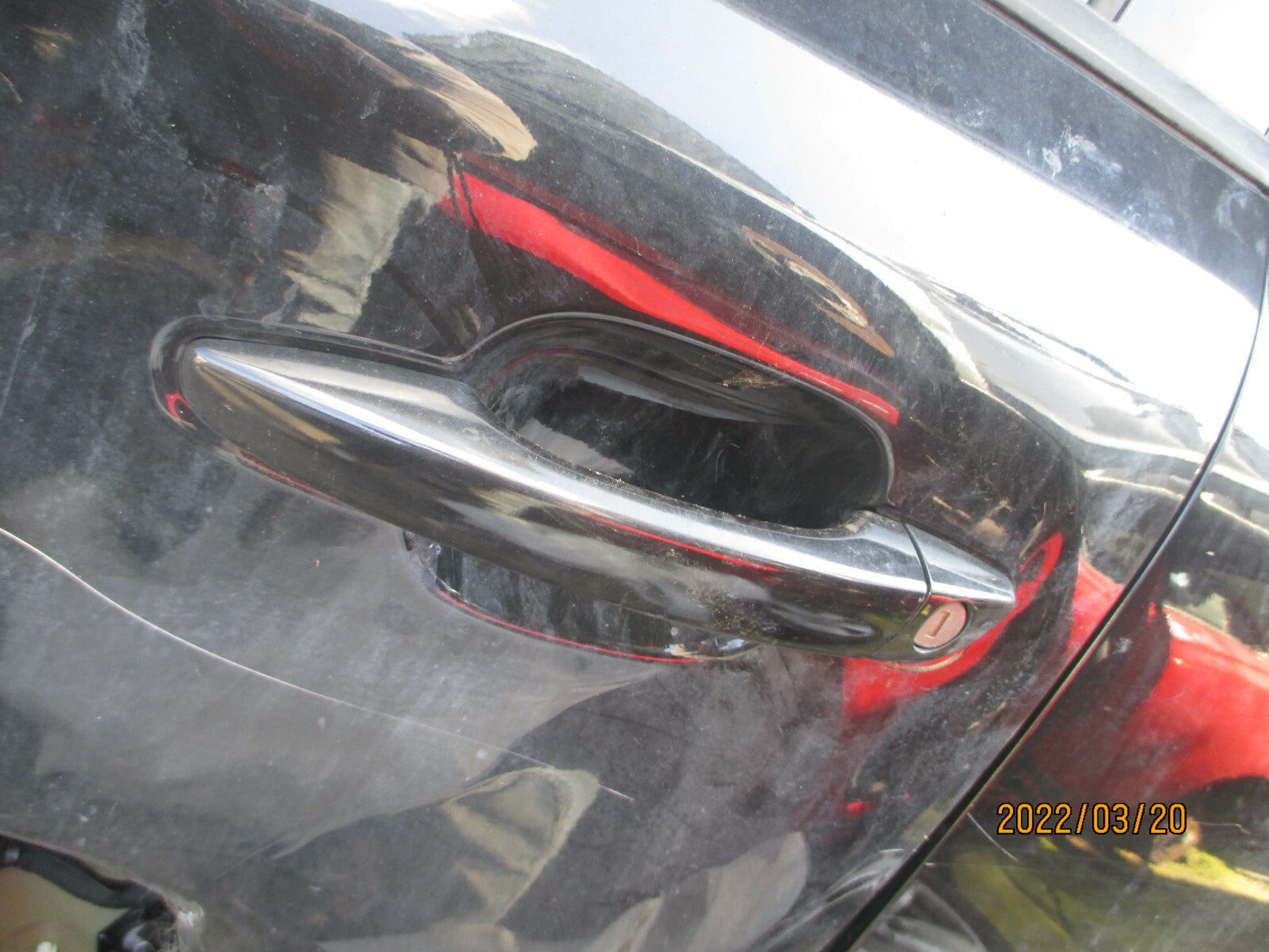 CITROEN C4 MK3 2021 NSF PASSENGER FRONT EXTERIOR DOOR HANDLE BLACK PEARL EXL