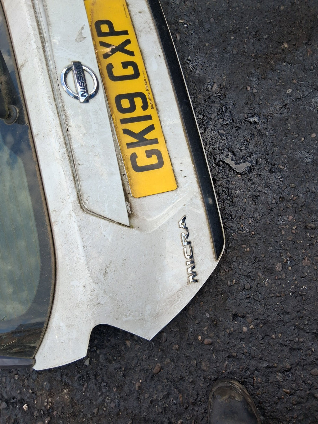 NISSAN MICRA K14 2019 REAR BARE TAILGATE BOOTLID WHITE