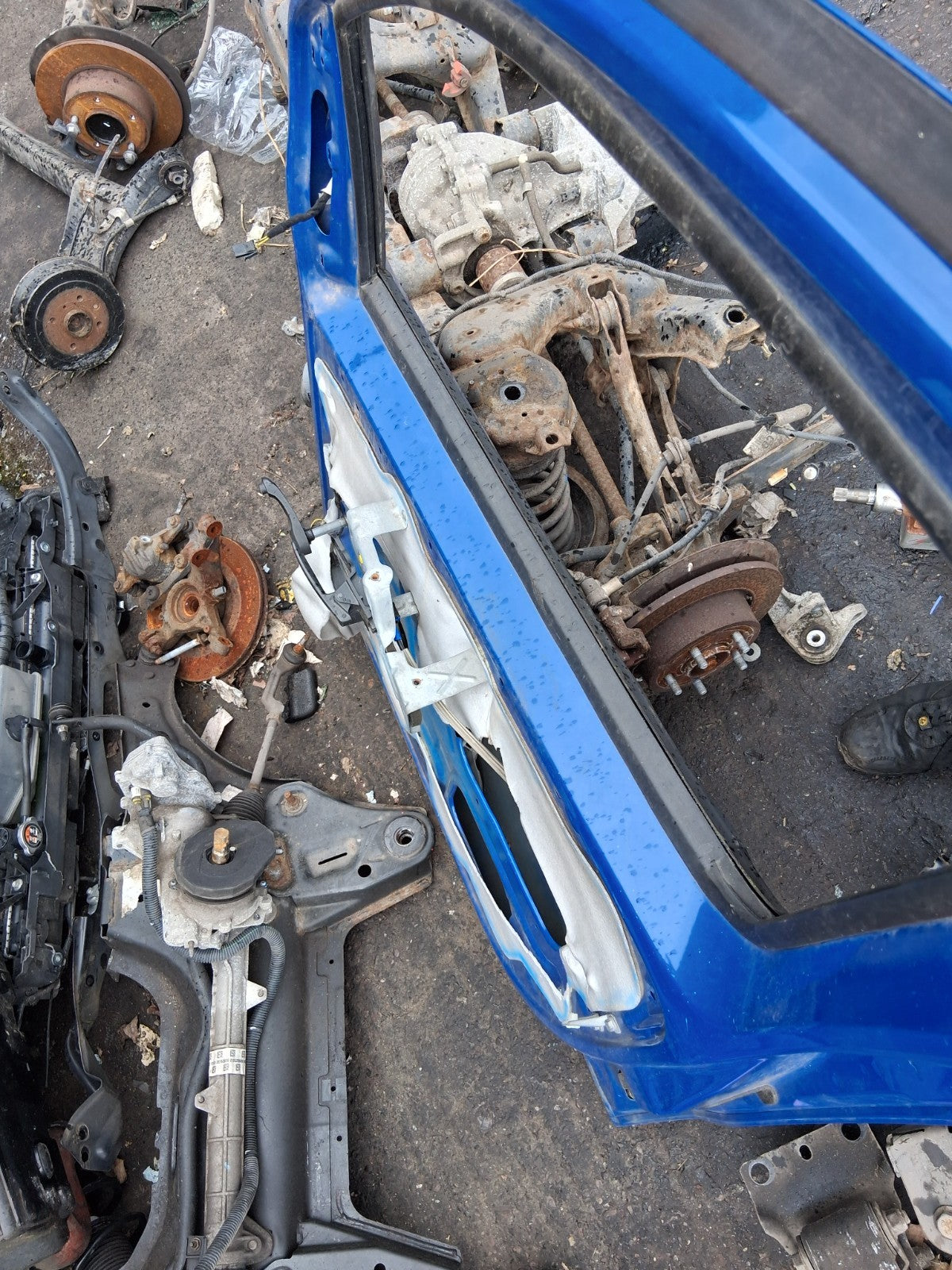 2015 PEUGEOT BIPPER OSF DRIVER SIDE FRONT BARE DOOR BLUE