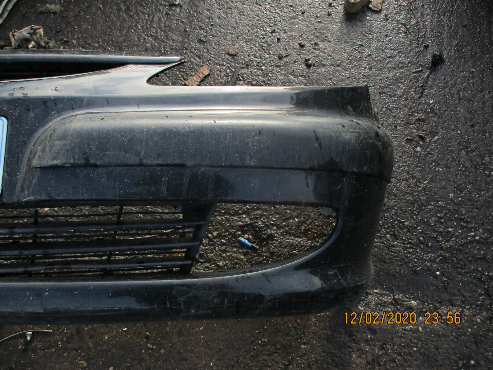 PEUGEOT 607 2004 COMPLETE FRONT PLASTIC BUMPER IN BLACK