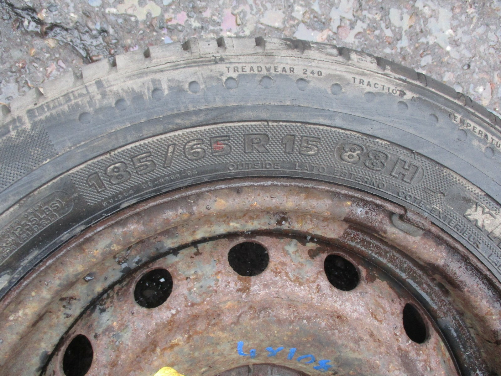 CITROEN MICHELIN 4 STUD 15 INCH STEEL WHEEL 185/65 R15