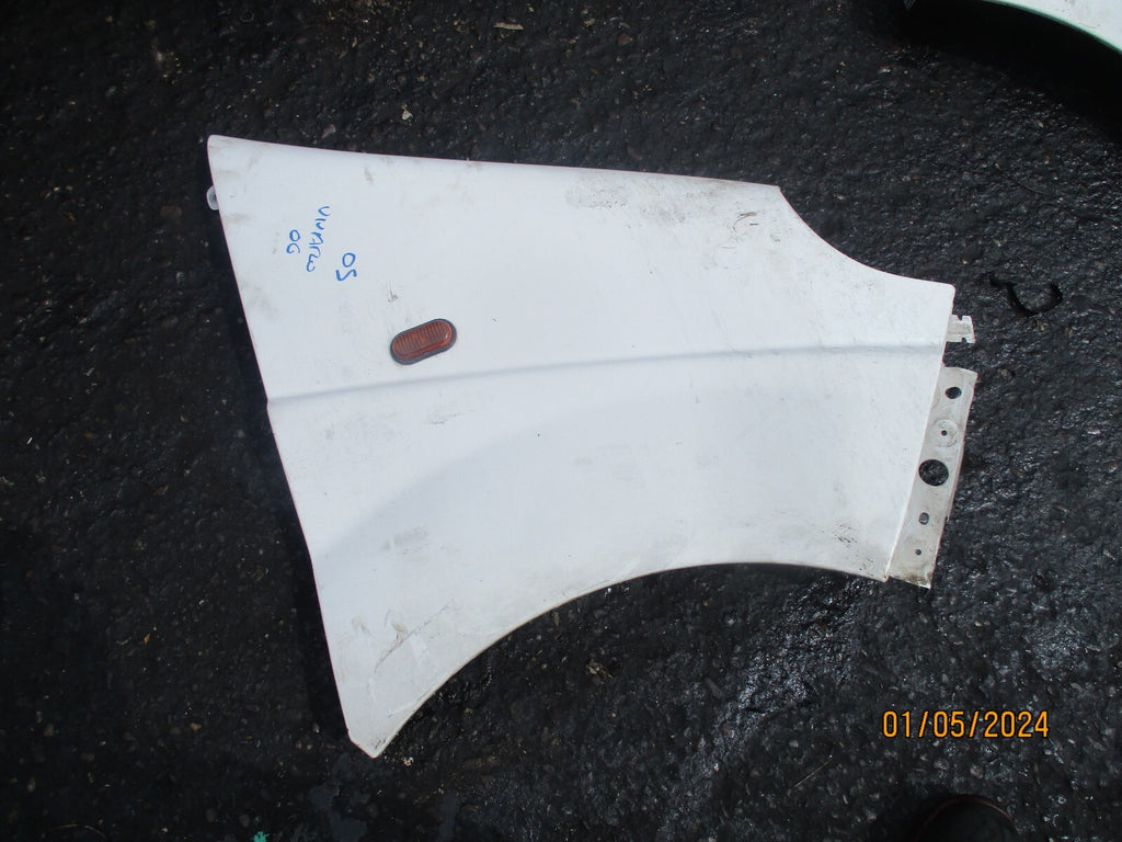 VAUXHALL VIVARO MK1 2006 OS DRIVER SIDE WING PANEL WHITE