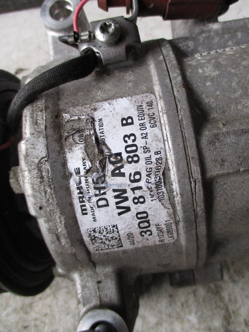 SKODA FABIA 2021 AIR CON COMPRESSOR 3Q0816803B REF 9