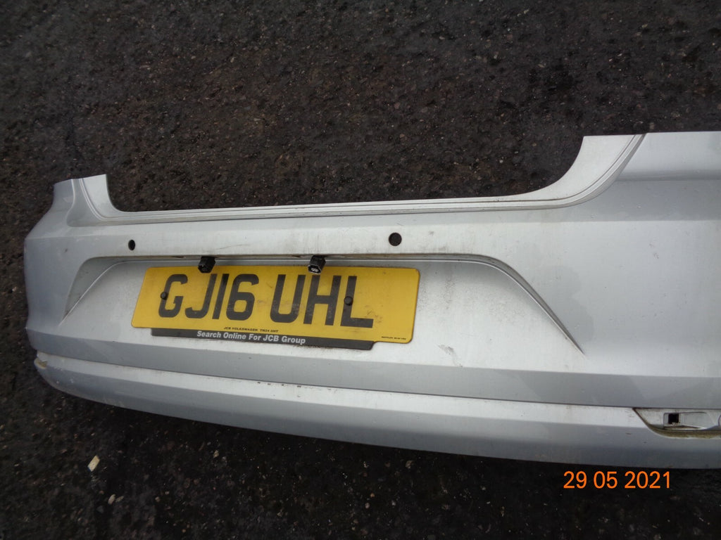 VW VOLKSWAGEN POLO 6R 6C 2016 REAR BACK PLASTIC BUMPER SILVER
