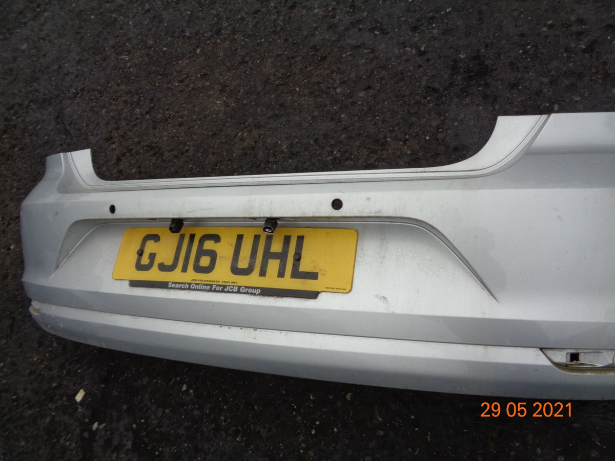 VW VOLKSWAGEN POLO 6R 6C 2016 REAR BACK PLASTIC BUMPER SILVER