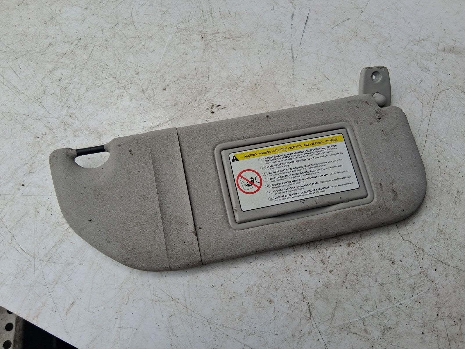 2008 CITROEN C1 MK1 OSF DRIVER SIDE FRONT INTERIOR SUN VISOR SHADE