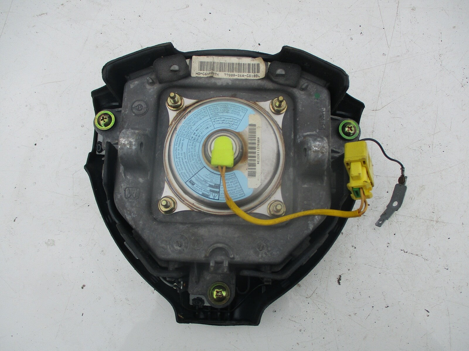 HONDA CIVIC MK7 2003 STEERING WHEEL SAFETY BAG 77800 S6A G810DL