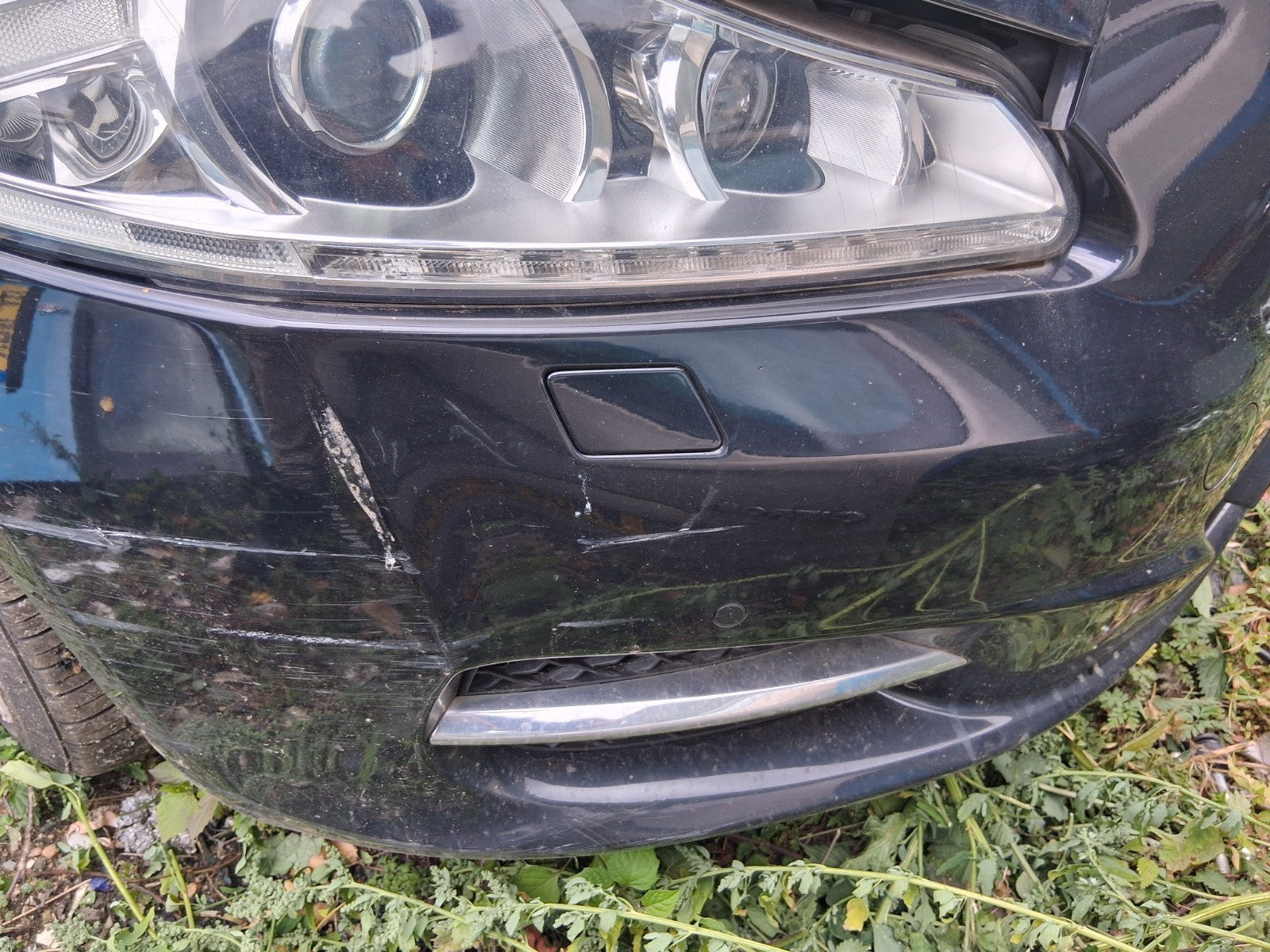 2012 JAGUAR XJ X351 FRONT COMPLETE BUMPER BLACK MIDNIGHT BLACK MET PEF
