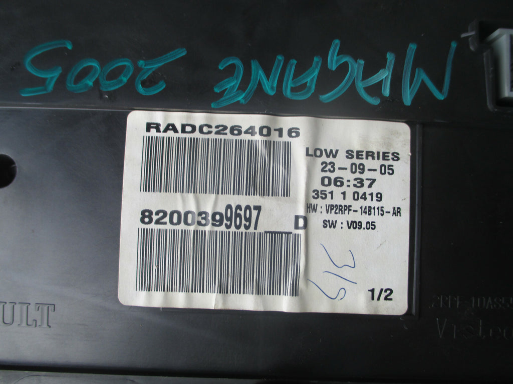 RENAULT MEGANE 2005 MK2 SPEEDOMETER INSTRUMENT CLUSTER