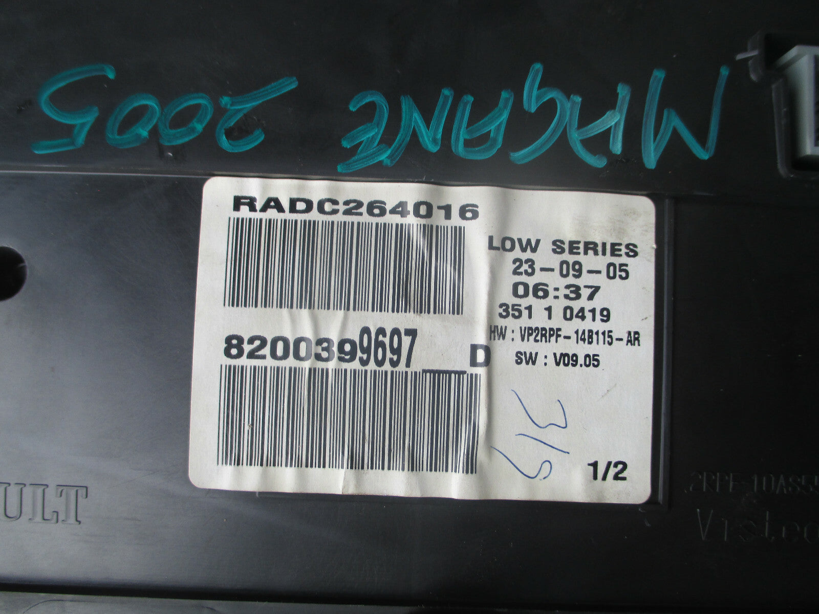 RENAULT MEGANE 2005 MK2 SPEEDOMETER INSTRUMENT CLUSTER