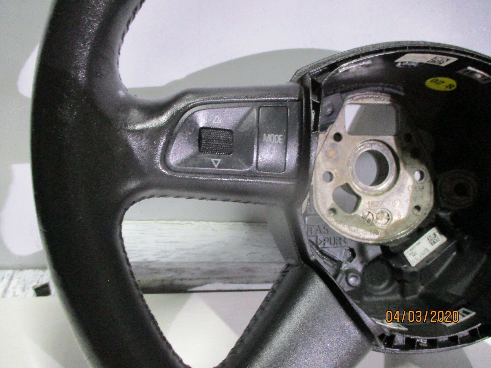 AUDI A6 C6 2008 4 SPOKE MULTI FUNCTION MODE LEATHER STEERING WHEEL 4F0419091DB