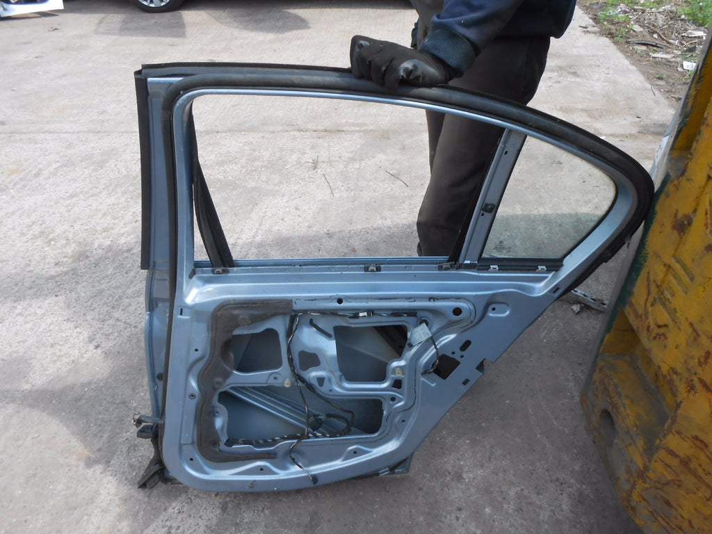 BMW 3 SERIES E90 2009 OSR DRIVER SIDE REAR BARE DOOR SHELL 896/5 BLUEWATER MET