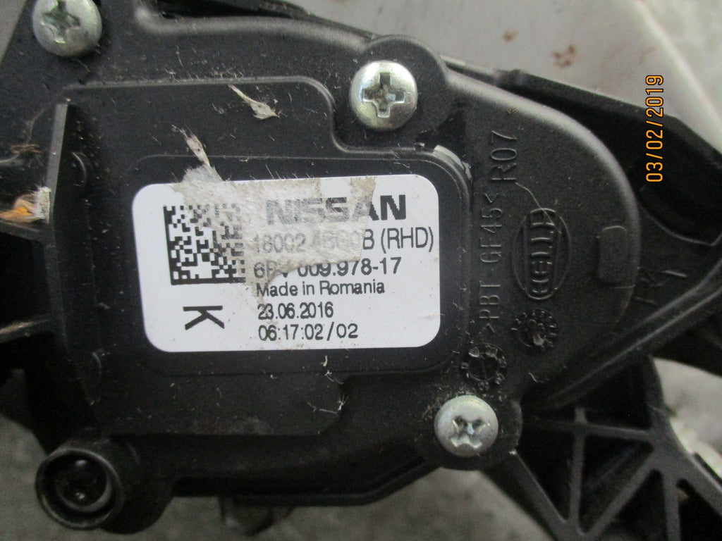 RENAULT KADJAR 2016 ACCELERATOR THROTTLE & BRAKE PEDAL SET 6PV00997817