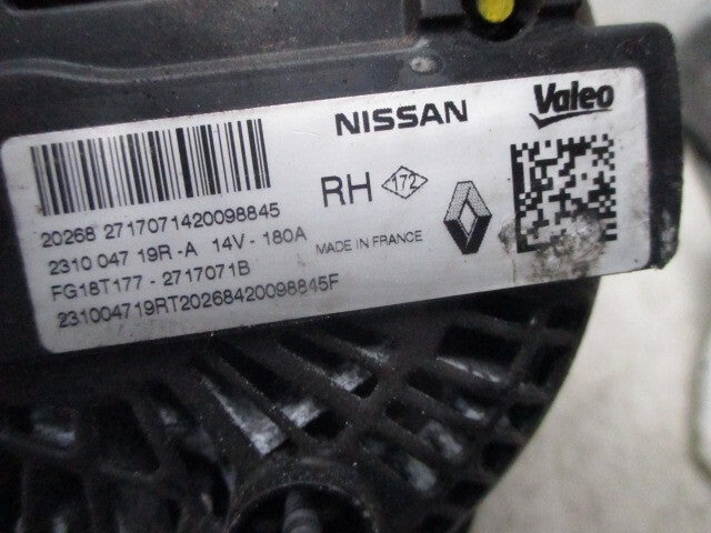 2020 NISSAN QASHQAI J11 1.5 DIESEL ENGINE ALTERNATOR 2310047