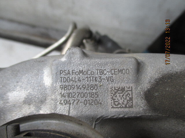 JAGUAR XF 2015 X250 2.2 DIESEL TURBO TURBOCHARGER 9809149280