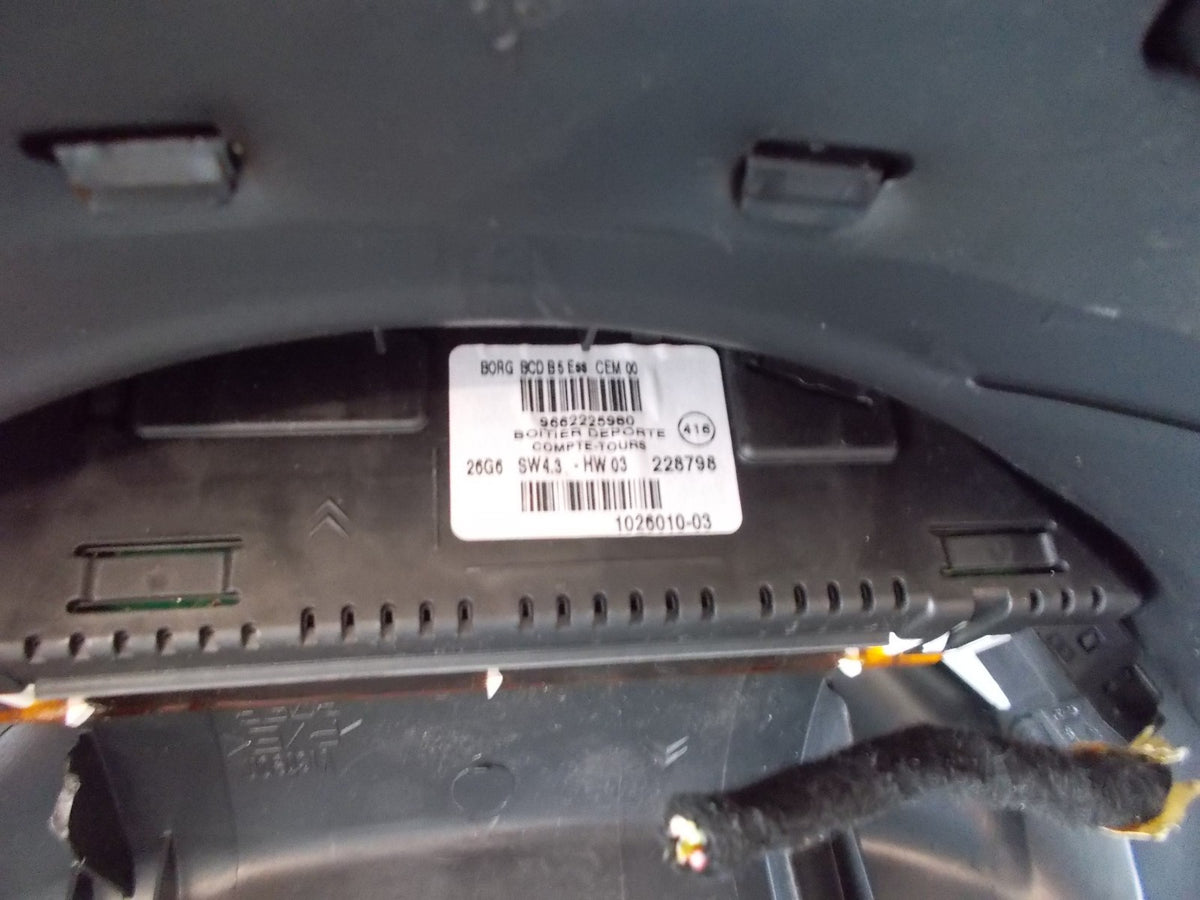 CITROEN C4 DASH CLOCK DISPLAY UNIT 9662225980