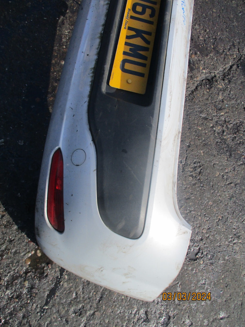 FIAT GRANDE PUNTO EVO 2011 3 DOOR REAR COMPLETE BUMPER BIANCO RADIOSO MET