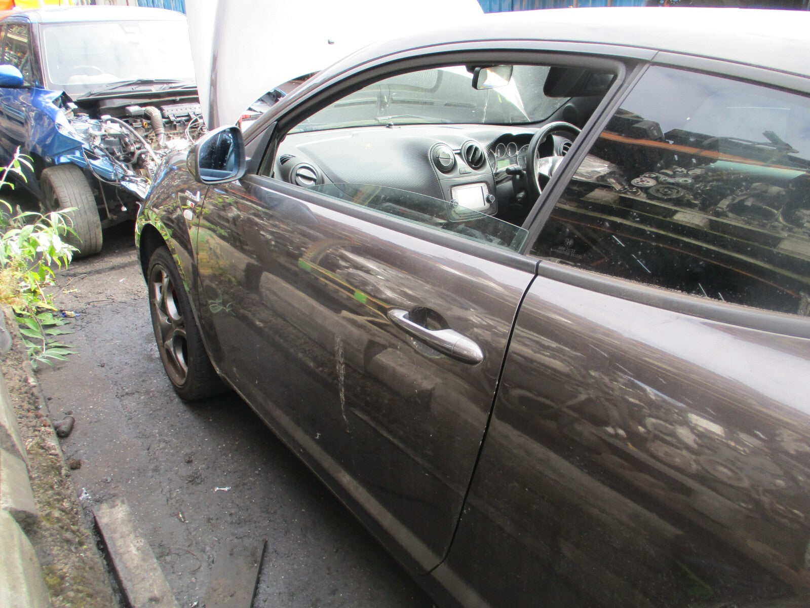 2015 ALFA ROMEO MITO 3 DOOR NS PASSENGER SIDE BARE DOOR GREY