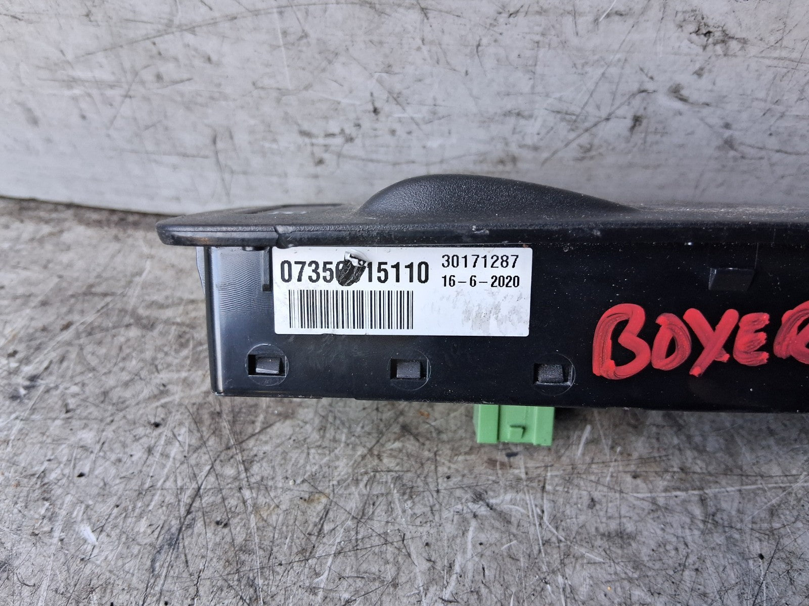 2021 PEUGEOT BOXER MK3 OSF DRIVER SIDE FRONT WINDOW CONTROL SWITCH 07356915110