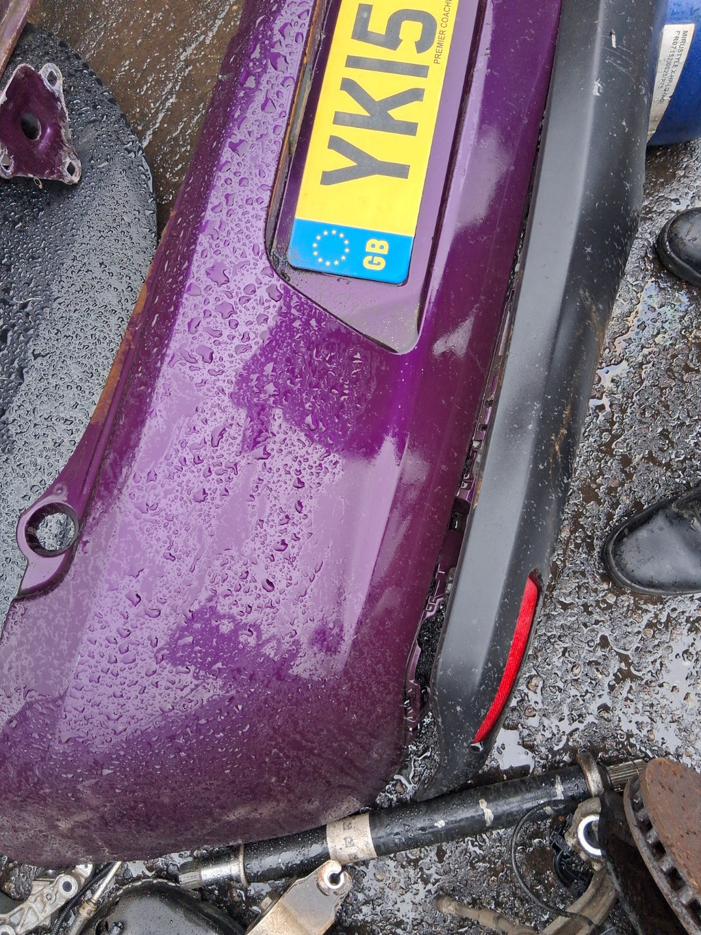 2015 CITROEN C3 FACELIFT COMPLETE REAR BUMPER PURPLE KDR