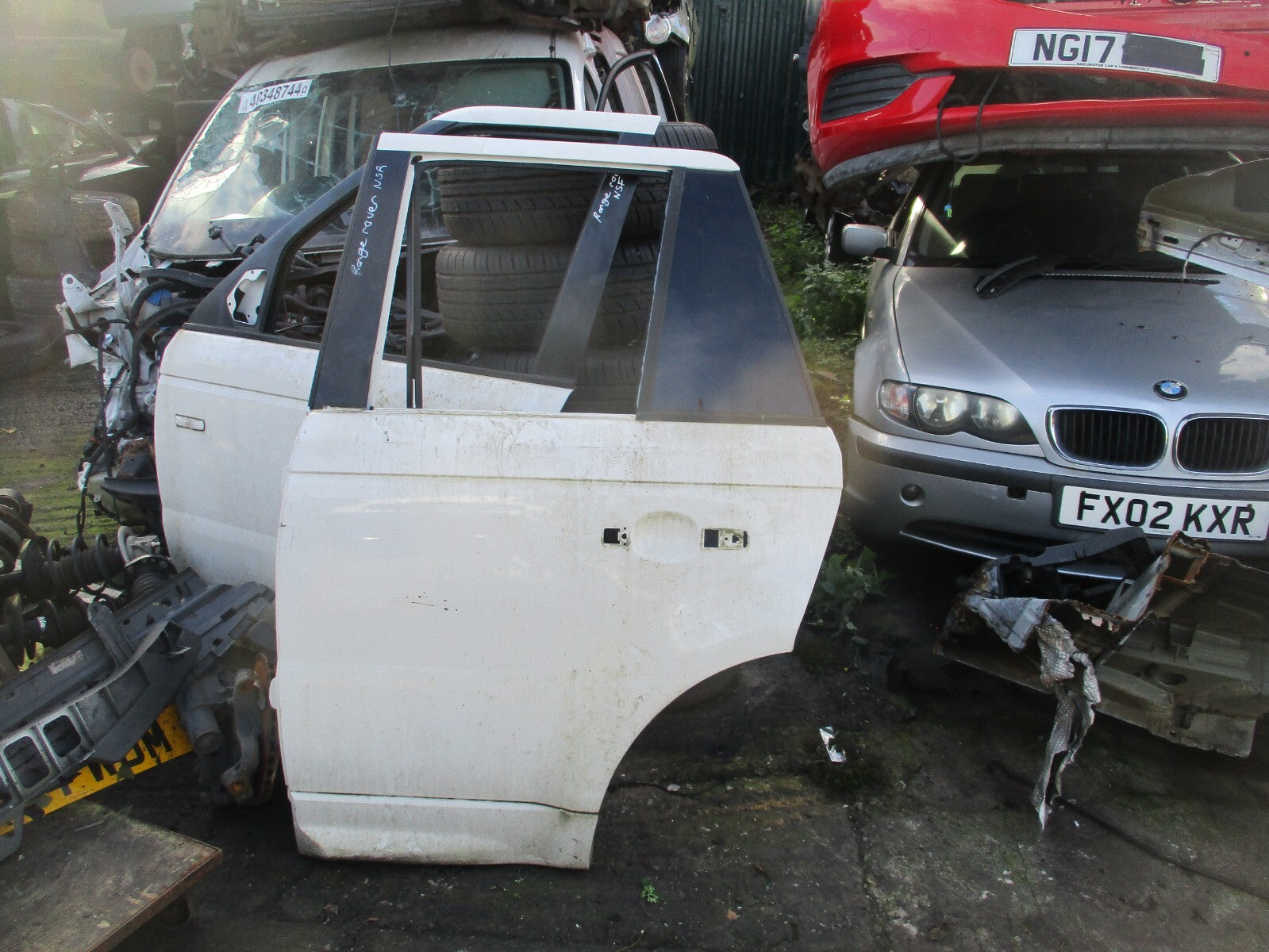 2009 RANGE ROVER SPORT l320 NSR PASSENGER SIDE REAR BARE DOOR WHITE LRC 909
