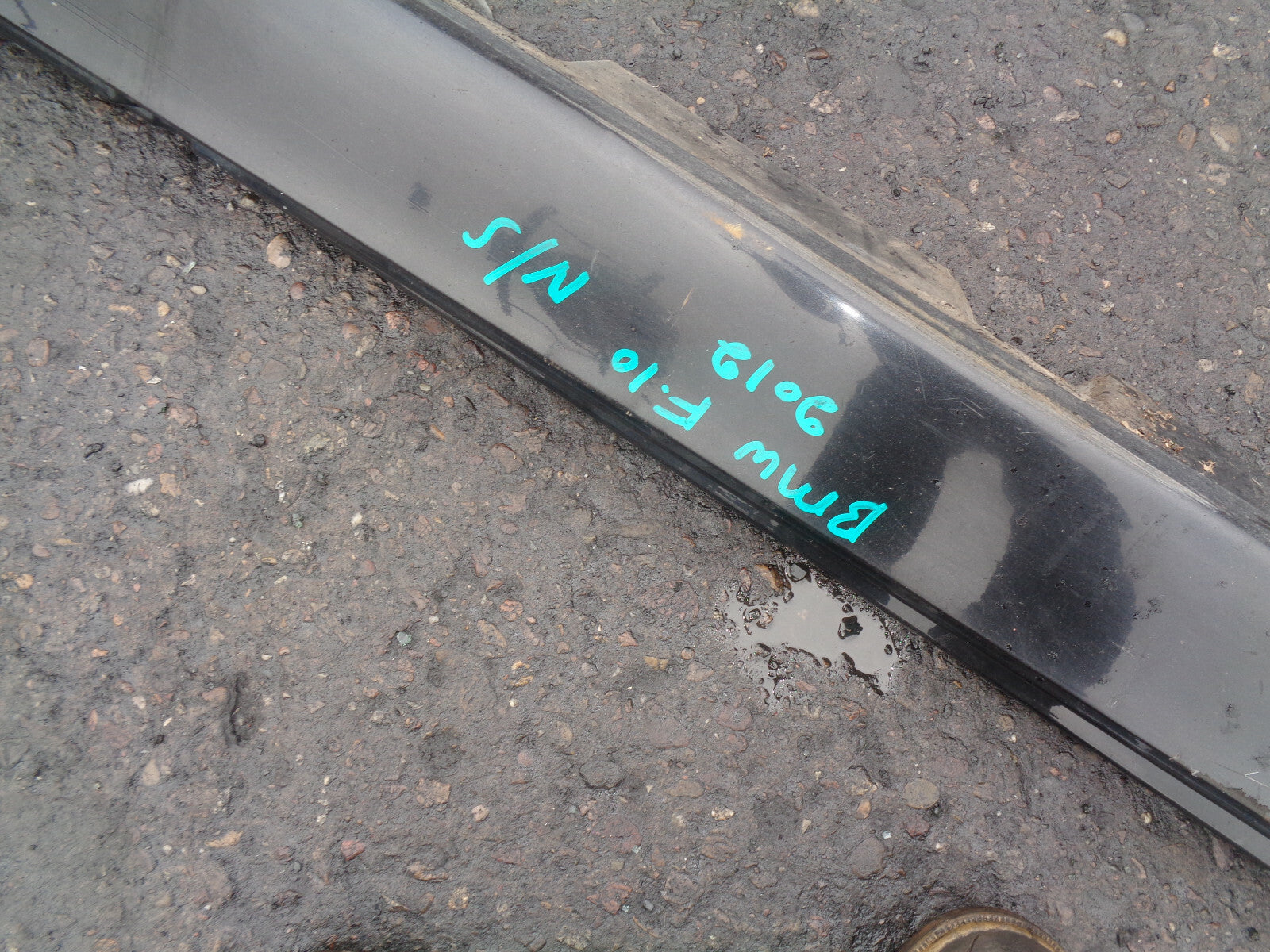 BMW 5 SERIES F10 2012 NS PASSENGER SIDE SKIRT BLACK 7237081