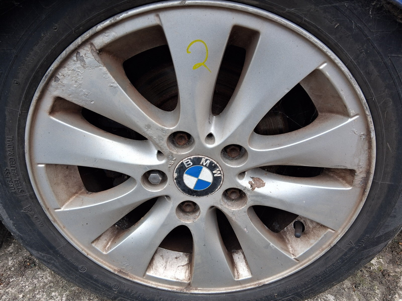 2011 BMW 1 SERIES 16 INCH ALLOY WHEEL WITH TYRE 195/55R16