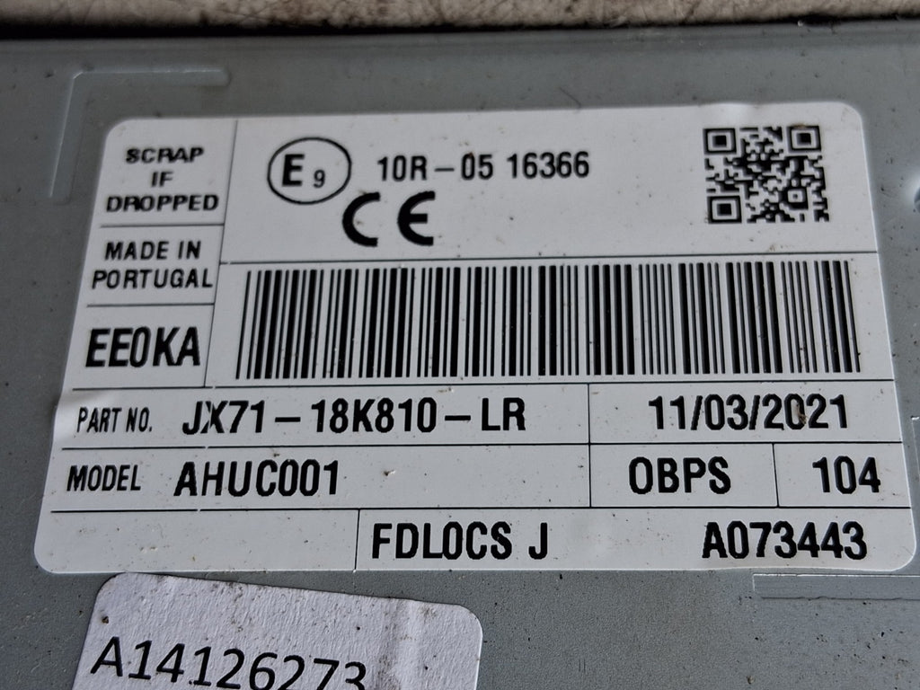 2021 FORD FOCUS MK4 RADIO CD PLAYER STERO HEAD UNIT JX7118K810