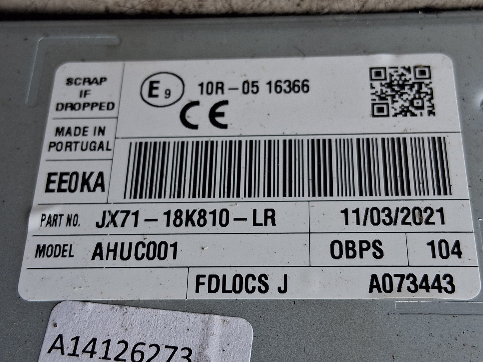 2021 FORD FOCUS MK4 RADIO CD PLAYER STERO HEAD UNIT JX7118K810
