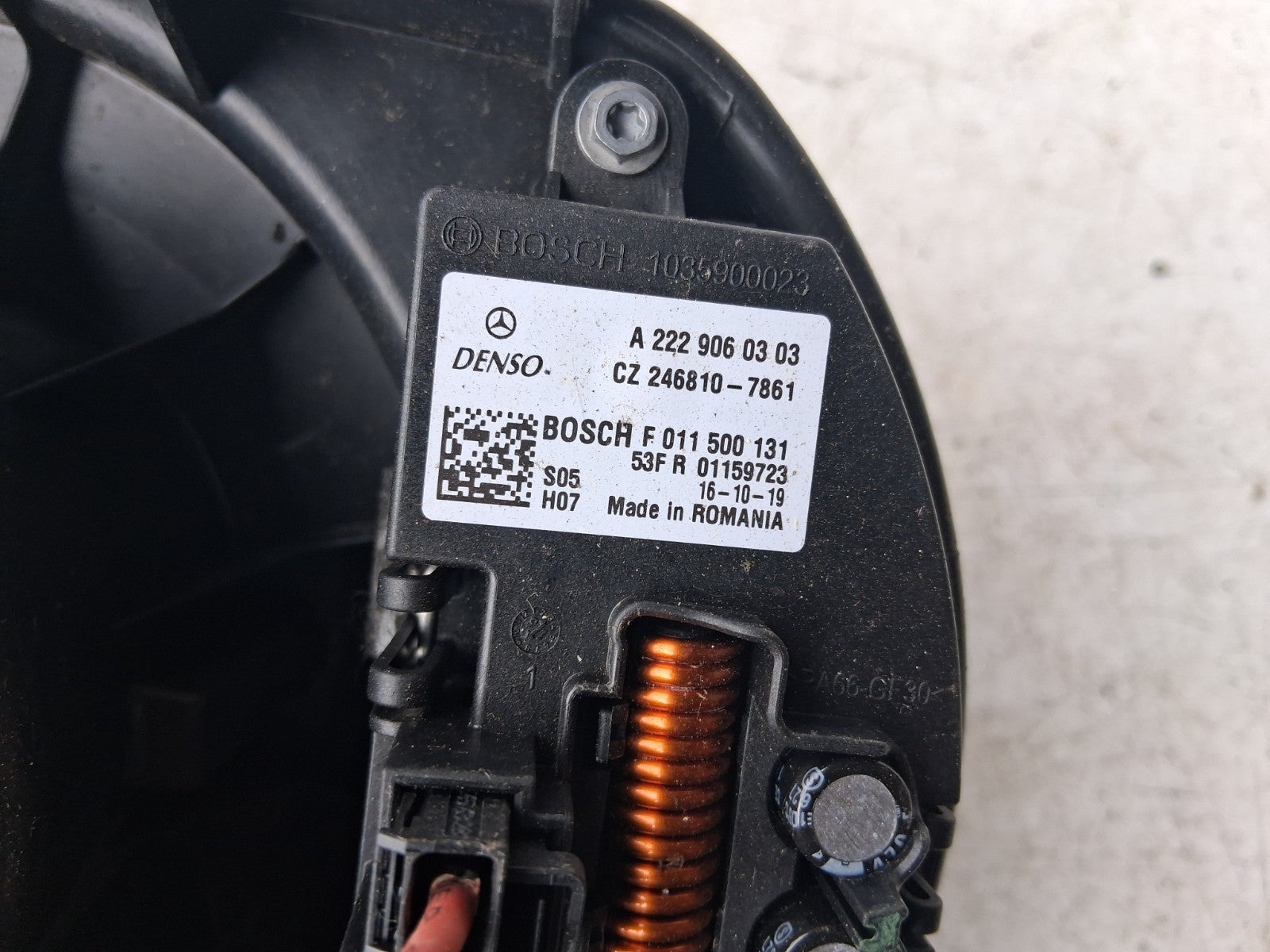 2016 MERCEDES BENZ CLA HEATER BLOWER MOTOR FAN A2469064300