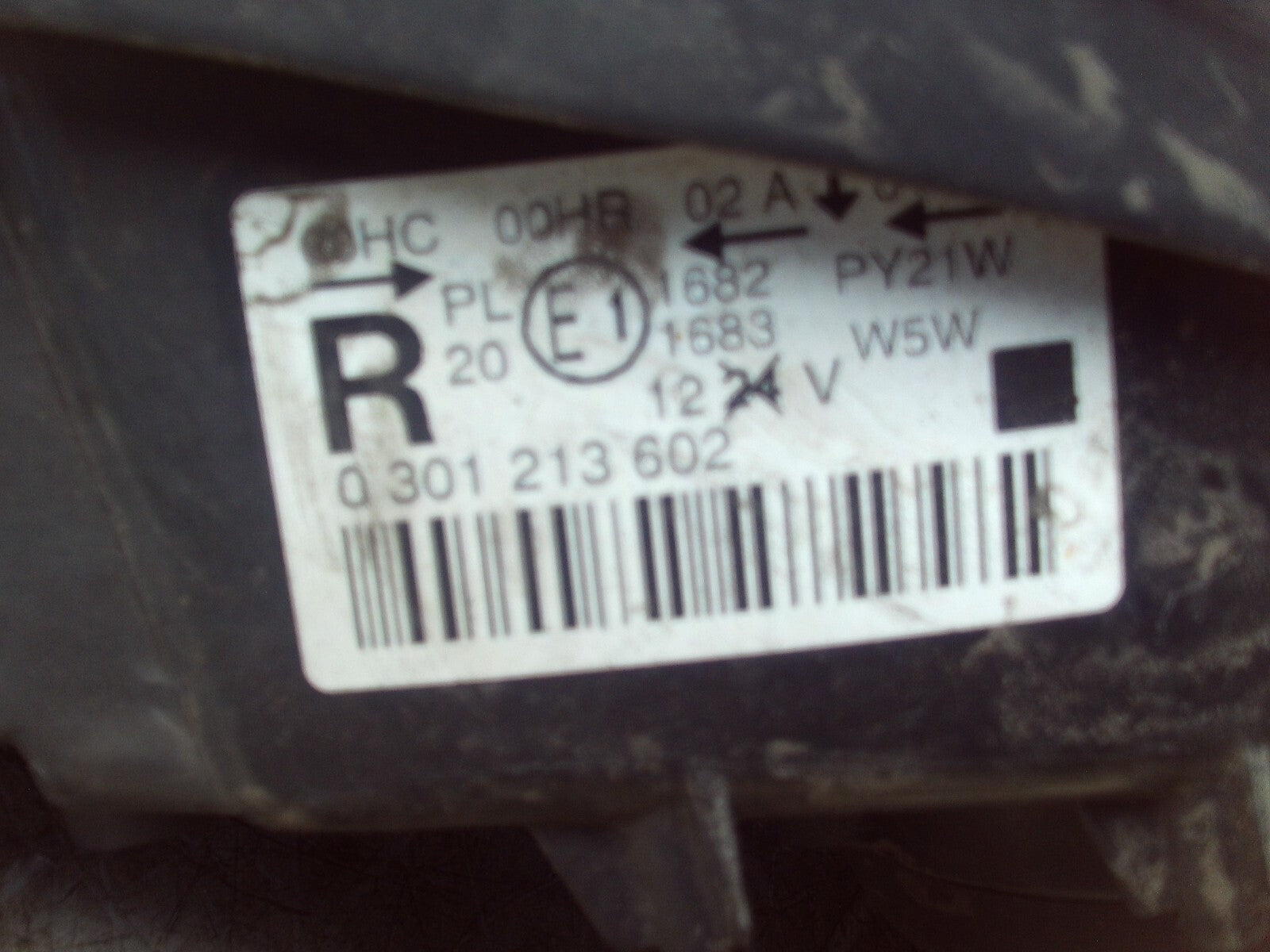 2007 PEUGEOT 407 OSF DRIVER SIDE FRONT HEAD LIGHT  0301213602