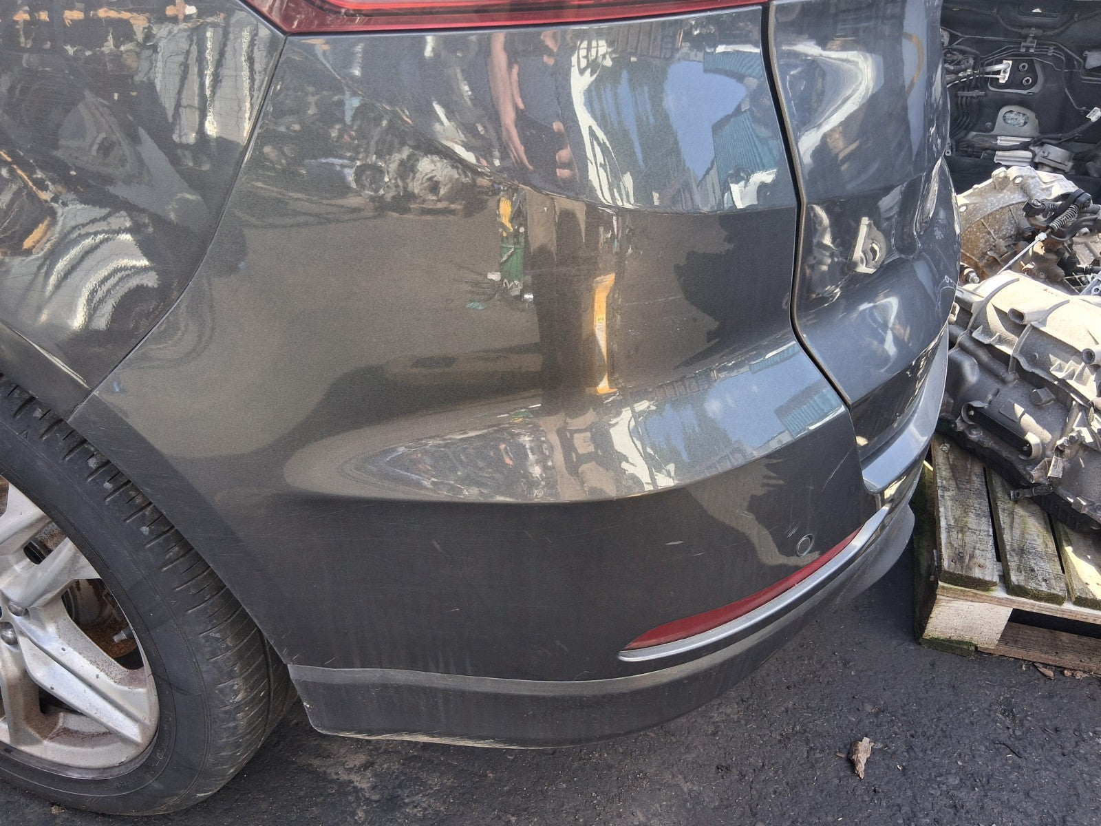 2017 FORD S MAX MK2 COMPLETE REAR BUMPER WITH PDC SENSORS GREY