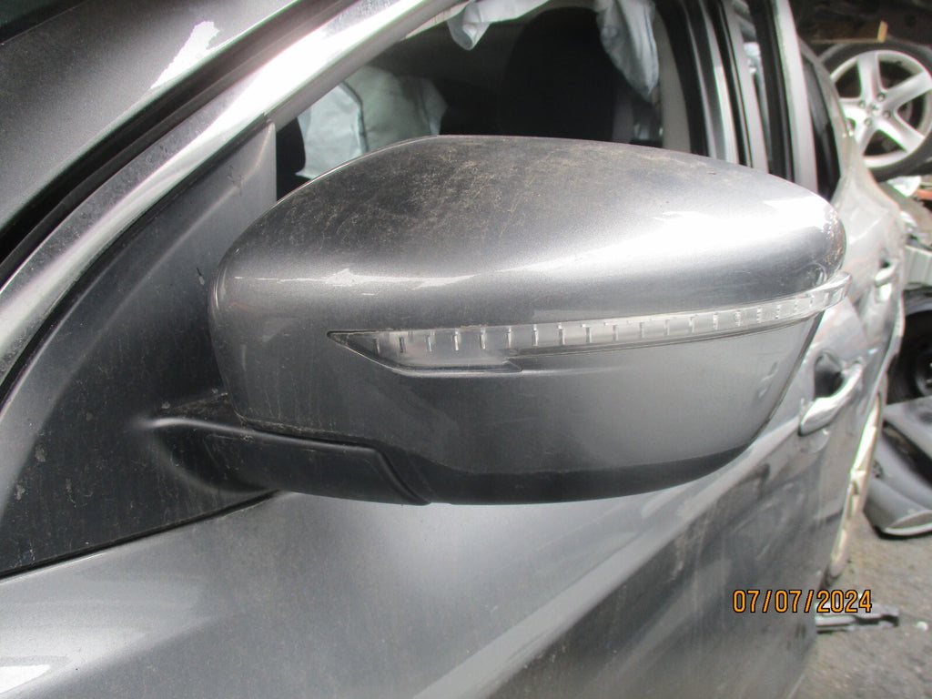 NISSAN QASHQAI J11 2014 NSF PASSENGER SIDE ELECTRIC WING MIRROR GREY MET KAD