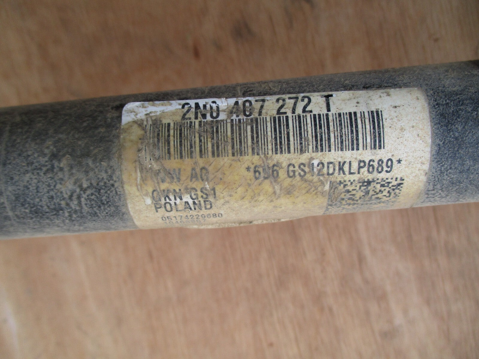 2022 VOLKSWAGEN CRAFTER MK2 2.0 TDI OS DRIVER SIDE MANUAL DRIVESHAFT 2N0407272T