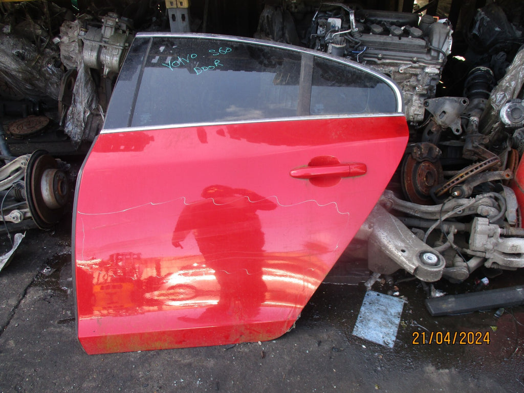 VOLVO S60 2014 MK2 NSR PASSENGER SIDE REAR COMPLETE DOOR RED