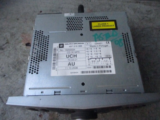 2009 VAUXHALL ASTRA RADIO CD PLAYER STEREO HEAD UNIT 497316088