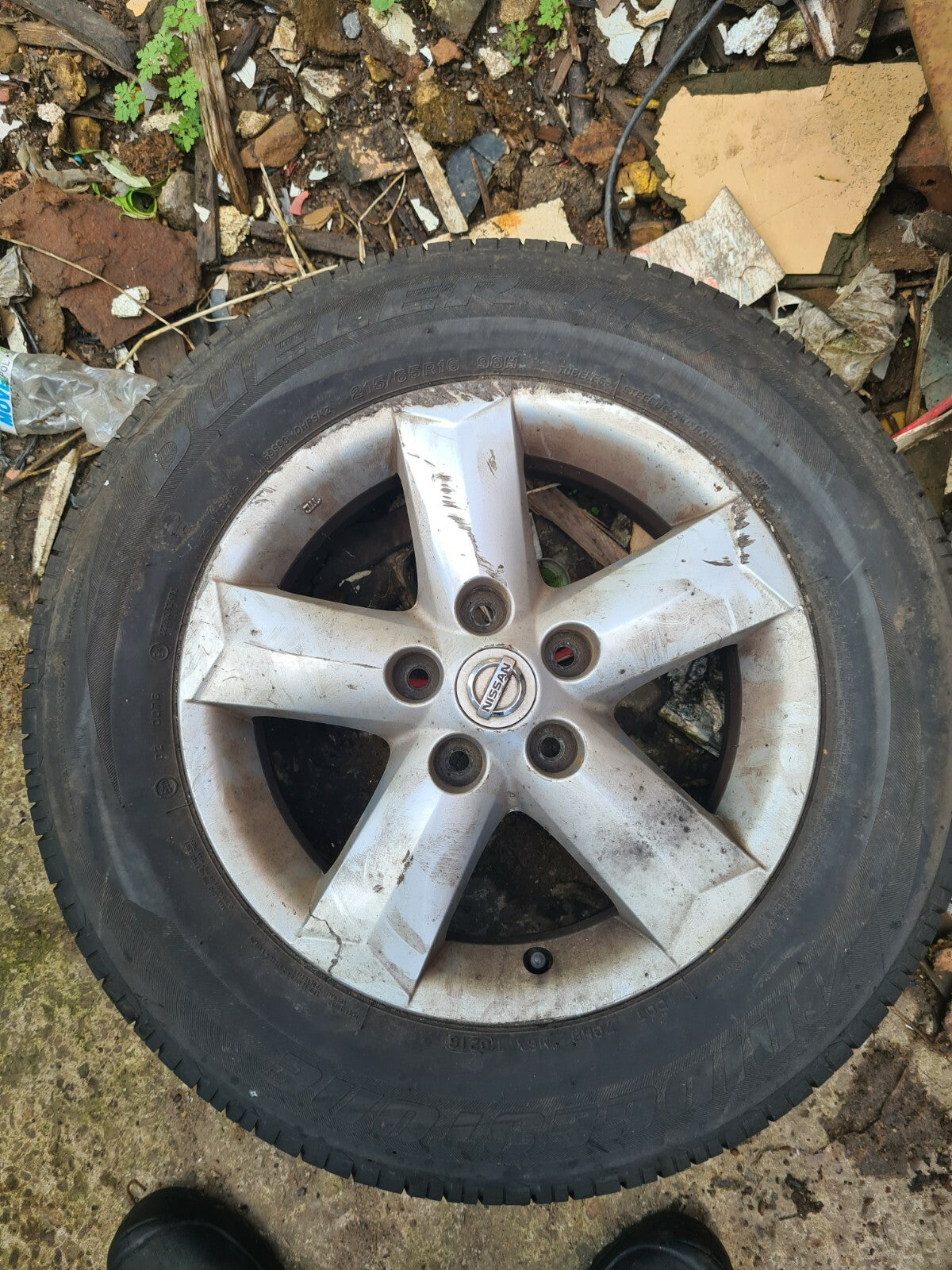 NISSAN QASHQAI MK1 J10 2009 5 SPOKE SPARE ALLOY WHEEL TYRE BRIDGESTONE 215/65R16
