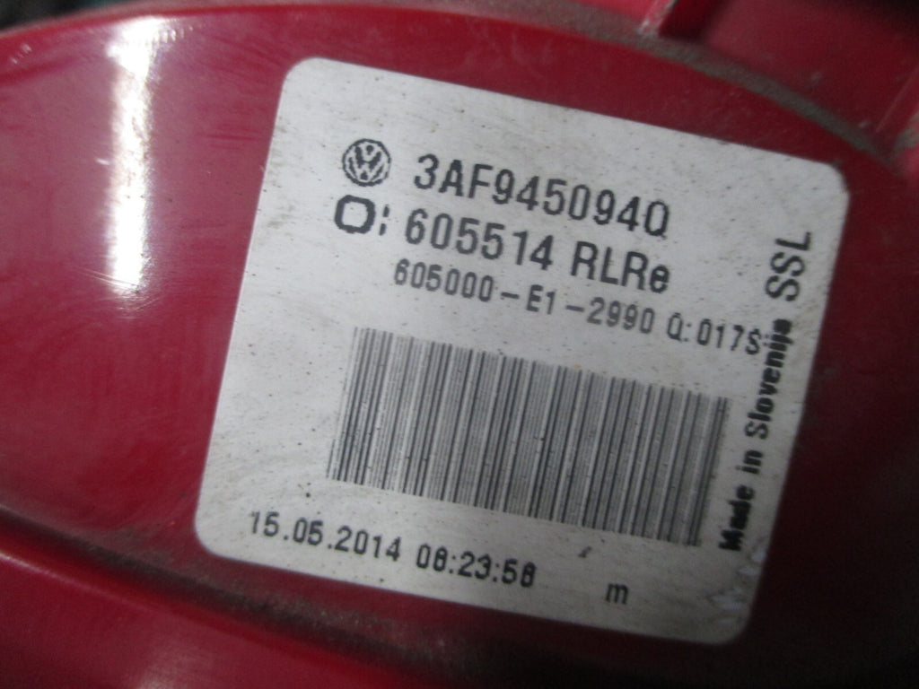 VW VOLKSWAGEN B7 PASSAT 2016 ESTATE OSR DRIVER REAR INNER TAIL LIGHT  3AF945094Q