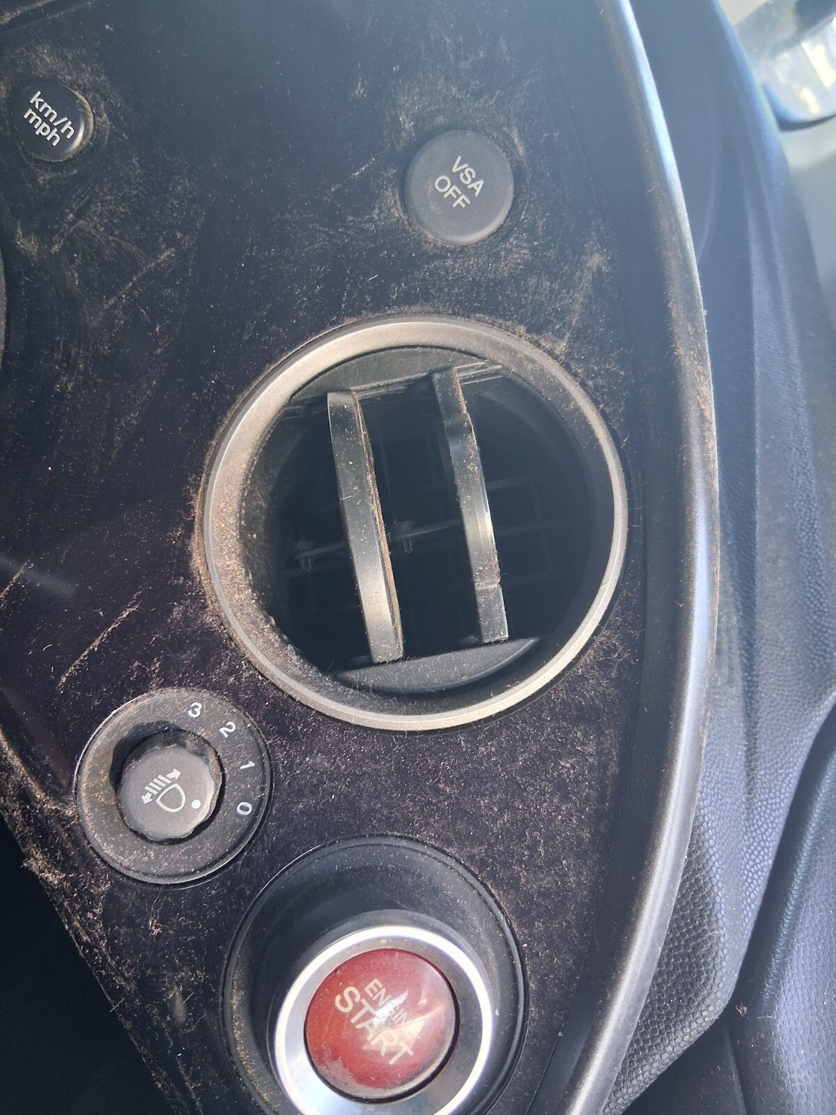 2007 HONDA CIVIC MK8 SPEEDO SURROUND TRIM PANEL COMPLETE WITH AC HEATER SWITCHES