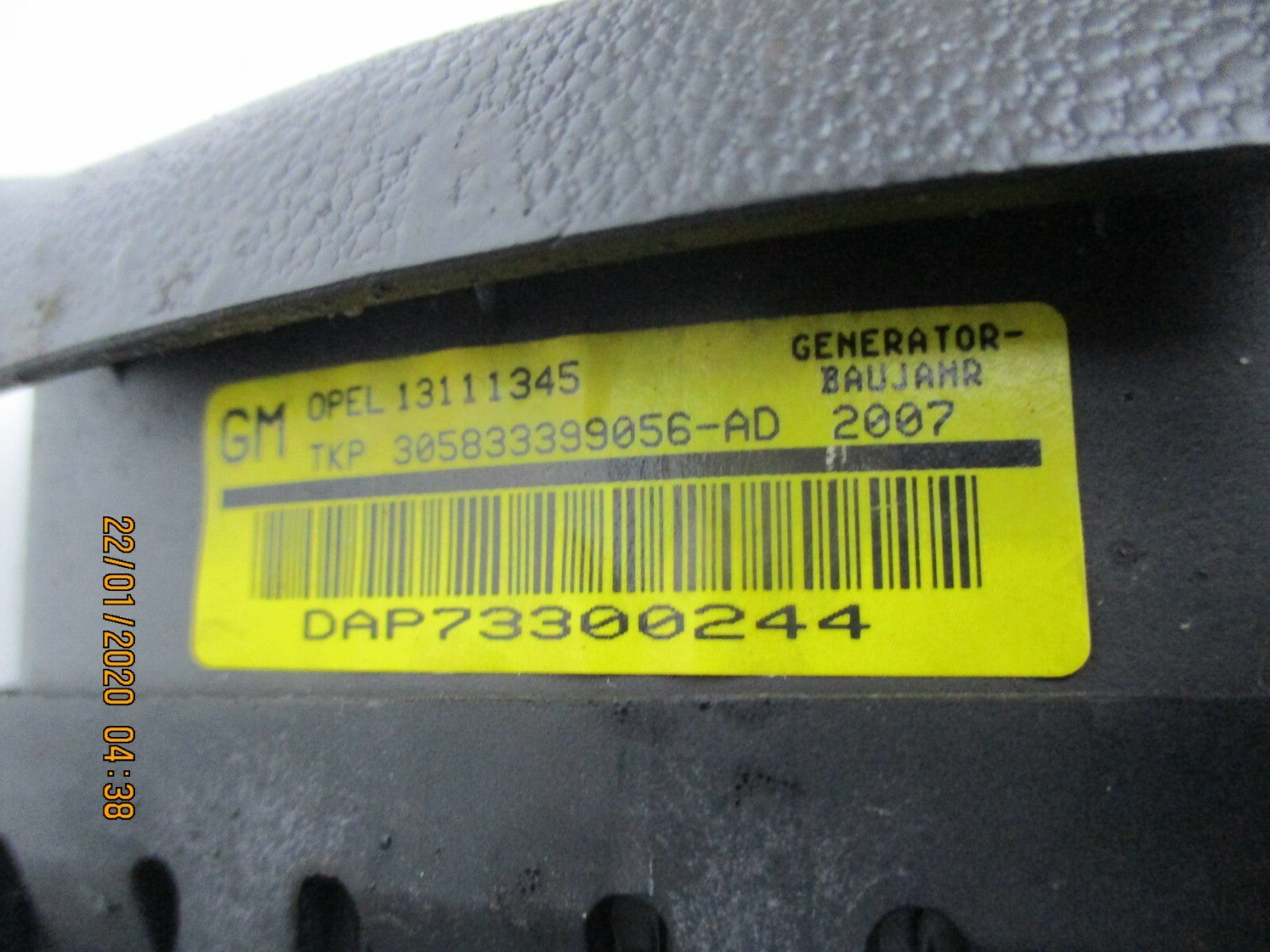 VAUXHALL ASTRA H MK5 2008 STEERING WHEEL BAG UNIT ONLY 13111345