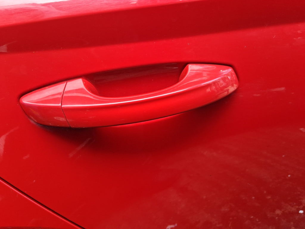 2019 SKODA FABIA MK3 NJ HATCHBACK OSR DRIVER SIDE REAR EXTERIOR DOOR HANDLE RED